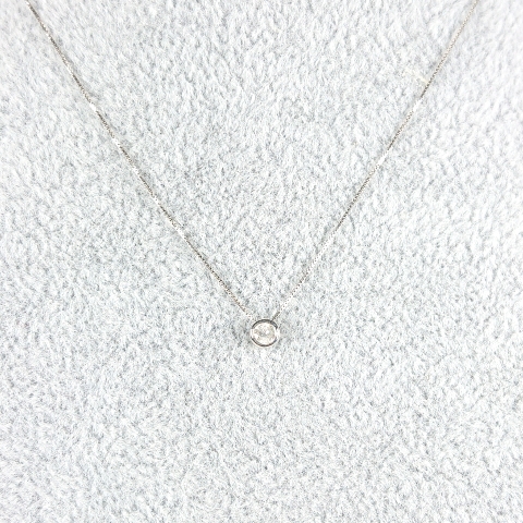 K18WG ダイヤモンド(0.10ct)付ネックレス