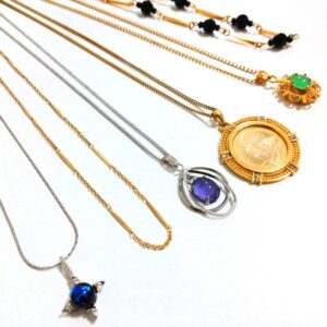 K18 PT900 色石付き ネックレス おまとめ