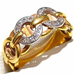 K18 PT900 ダイヤモンド リング