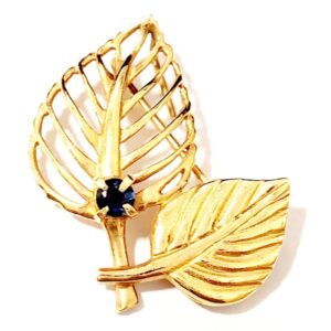 K18 サファイア ブローチ