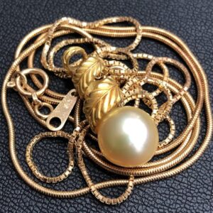 K18ネックレス トップ真珠