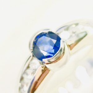 k18WG サファイア ダイヤモンド リング