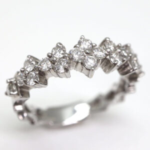 K18WG 天然ダイヤモンドリング 0.54ct K18WG