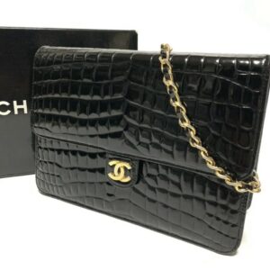 CHANEL シャネル　型押し　チェーンショルダーバッグ