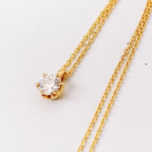 K18 ダイヤ0.23ct付 ネックレス