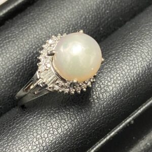 Pt900パールメレダイヤリング