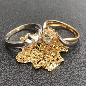 K18 Pt900 リング ネックレス