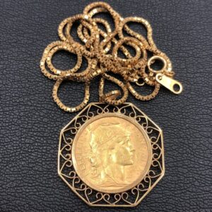 K21.6コイン / K18チェーン+枠