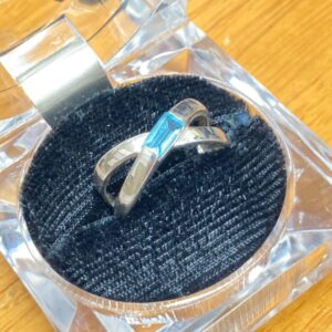 Pt900 アクアマリン リング