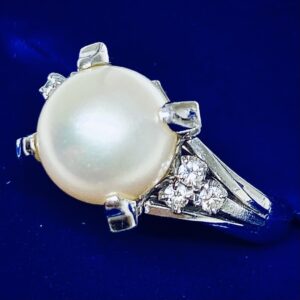 Pt900パール付きリング