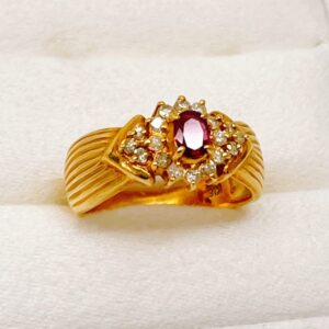 K18 ピンクトルマリンリング