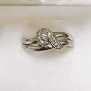 Pt850 0.23ct ダイヤリング