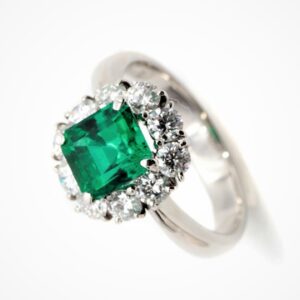 エメラルド プラチナリング (Pt900 )