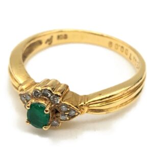 エメラルドリング K18