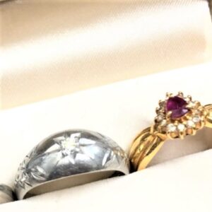 18金＆プラチナリング2種