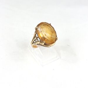 K18 シトリン付リング