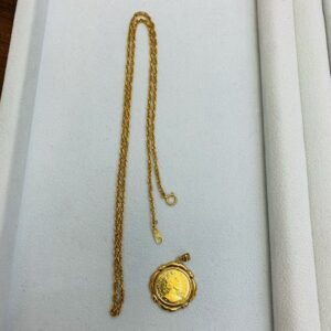 K18　18金　ネックレス　ペンダント　金貨　トップ　アクセサリー　金　ゴールド