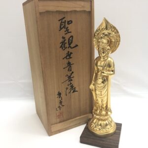 聖観世音菩薩 牧田秀雲作 天皇陛下御即位五十年記念 像