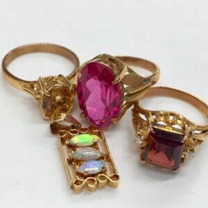 K18 色石付き リング