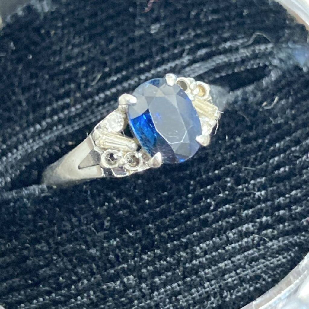 サファイア リング Pt900 プラチナ 指輪