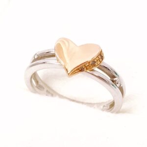 K18WG/K18 ハート型 リング
