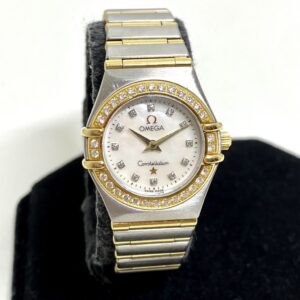 オメガ コンステレーション マイチョイス ミニ ダイヤベゼル 1465.71.00 クオーツ レディース 腕時計