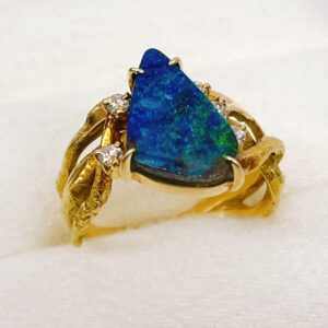 K18 ボルダーオパール リング