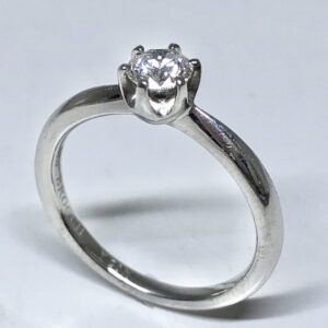 Pt900 0.25ctダイヤモンド付きリング