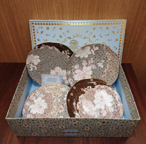 WEDG WOOD ウェッジウッド 食器 皿 4枚セット 花柄 水色 ピンク