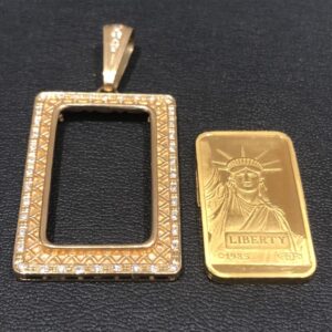 インゴッド20g・K18ダイヤ付きトップ