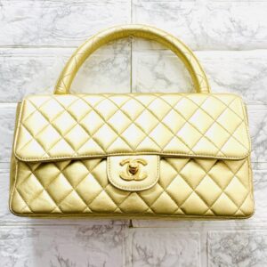 CHANEL シャネル マトラッセ ゴールド ハンドバッグ
