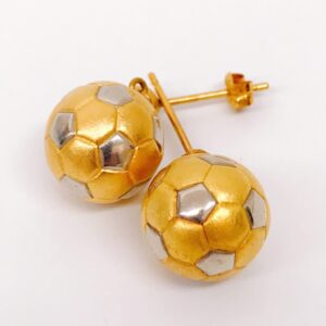 K18 サッカーボールモチーフ ピアス
