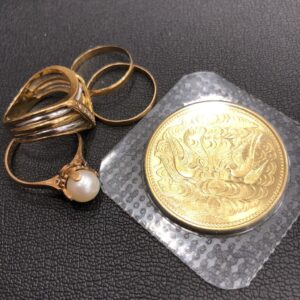 コイン/ K18・Pt900リング