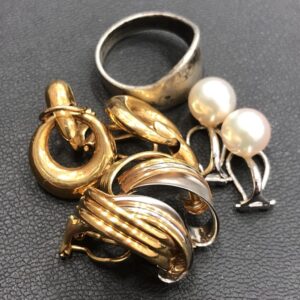 K18 K14WG Pt900 リング イヤリング