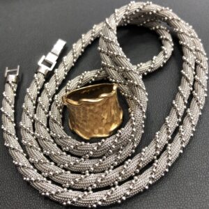 プラチナ ネックレス / K18リング