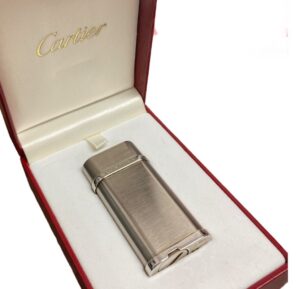 Cartier カルティエ ガスライター ロゴ入り スティールフィニッシュシルバー