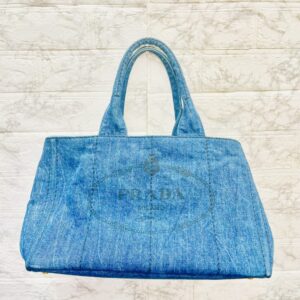 PRADA プラダ カナパ デニム ハンドバッグ