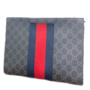 GUCCI グッチ GGブラック スプリーム キャンバス クラッチバッグ