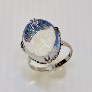 Pt900　ウォーターオパール付きリング
