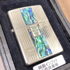 Zippo スターリングシルバー 天然貝象篏