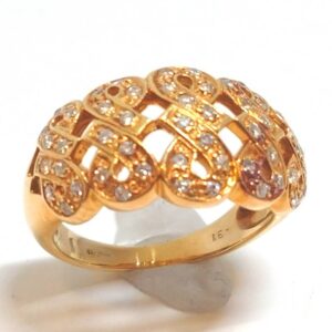 K18メレダイヤデザインリング