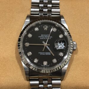 ロレックス デイトジャスト 黒文字盤 16234G
