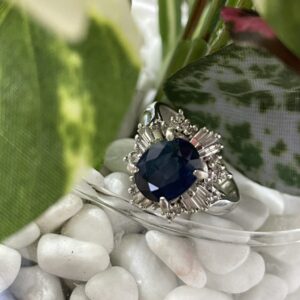 サファイア 2.1ct Pt900 リング