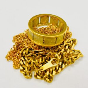 K18 Pt900 ネックレス リング コンビ