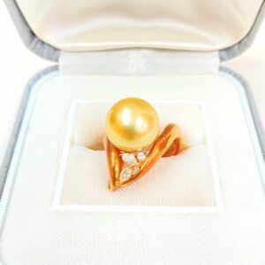 18金（K18）パール付きリング