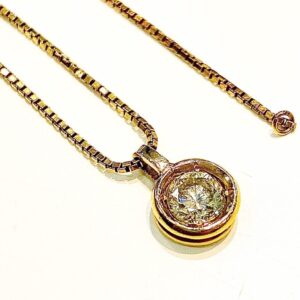 K18 ダイヤ0.51ct付 ネックレス