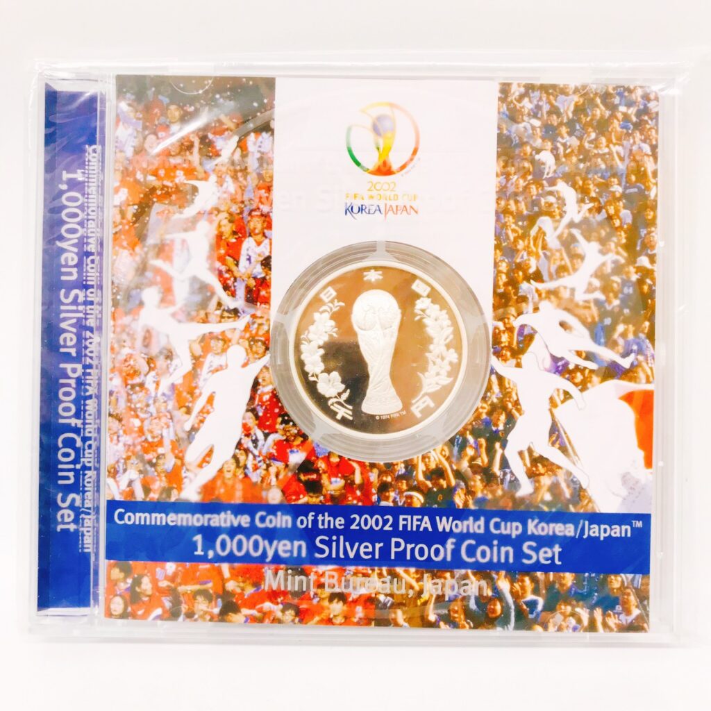 2002FIFAワールドカップ 記念貨幣 1000円銀貨幣 プルーフ貨幣セット