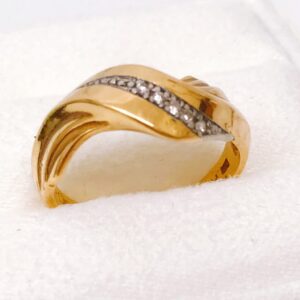 K18/Pt900 メレダイヤモンドリング