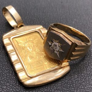 K24ネックレストップ / K18 リング  ダイヤ