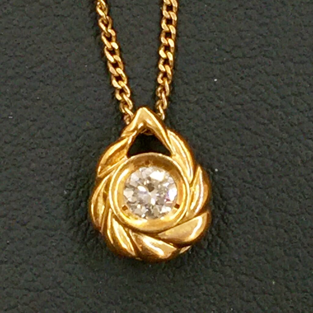 K18 0.13ct ダイヤ ネックレス